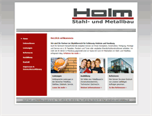 Tablet Screenshot of holm-stahl-metallbau.de